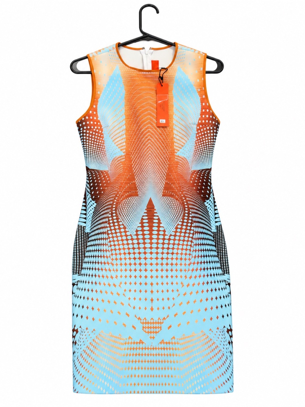 Clover Canyon Orange & Light Blue Graphic One-Piece Dress